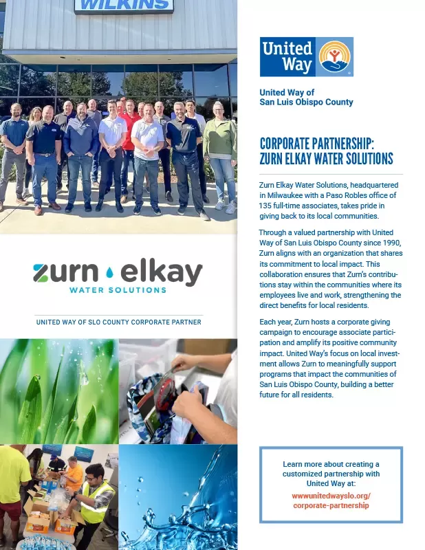 United Way Corporate Story – Zurn Elkay Water Solutions Corporate Partnership