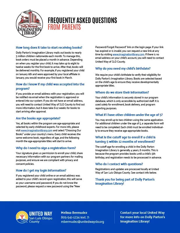 Imagination Library FAQs