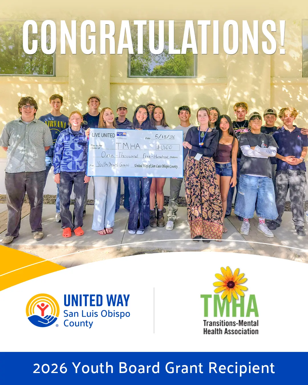 Transitions Mental Health Association – Youth Board Grant Recipient